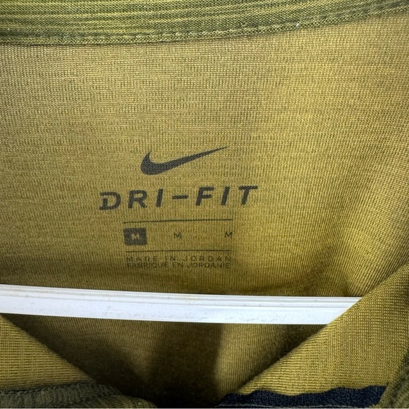 Nike Green and Gold Long Sleeve Tee with Quarter-Zip - Picture 5 of 6